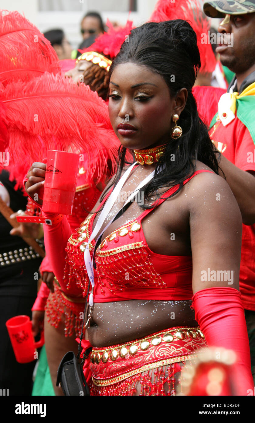 Caribbean Girl at the Notting Hill Carnival 2009 Stock Photo