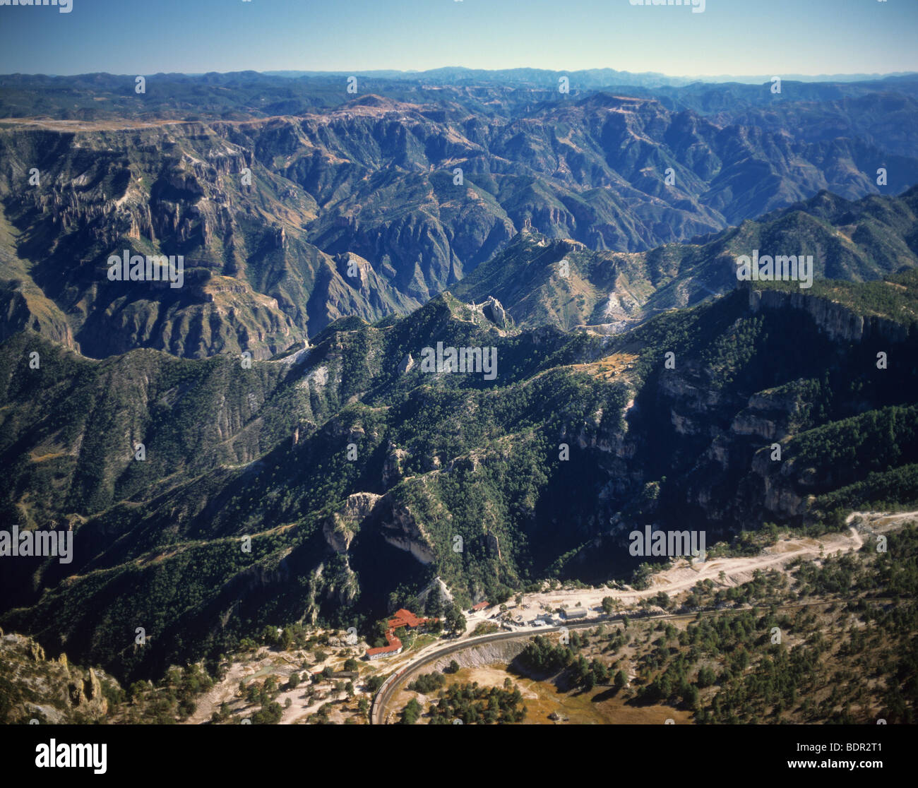 Mexico, Chihuahua, Sierra Madre, Baranca del Cobre National Park at the Divisadero of Urique and Copper Canyon Stock Photo