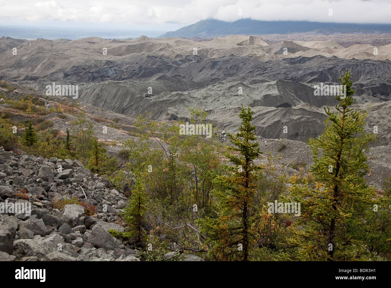 Kennicott Glacier in Wrangell-St. Elias National Park Stock Photo