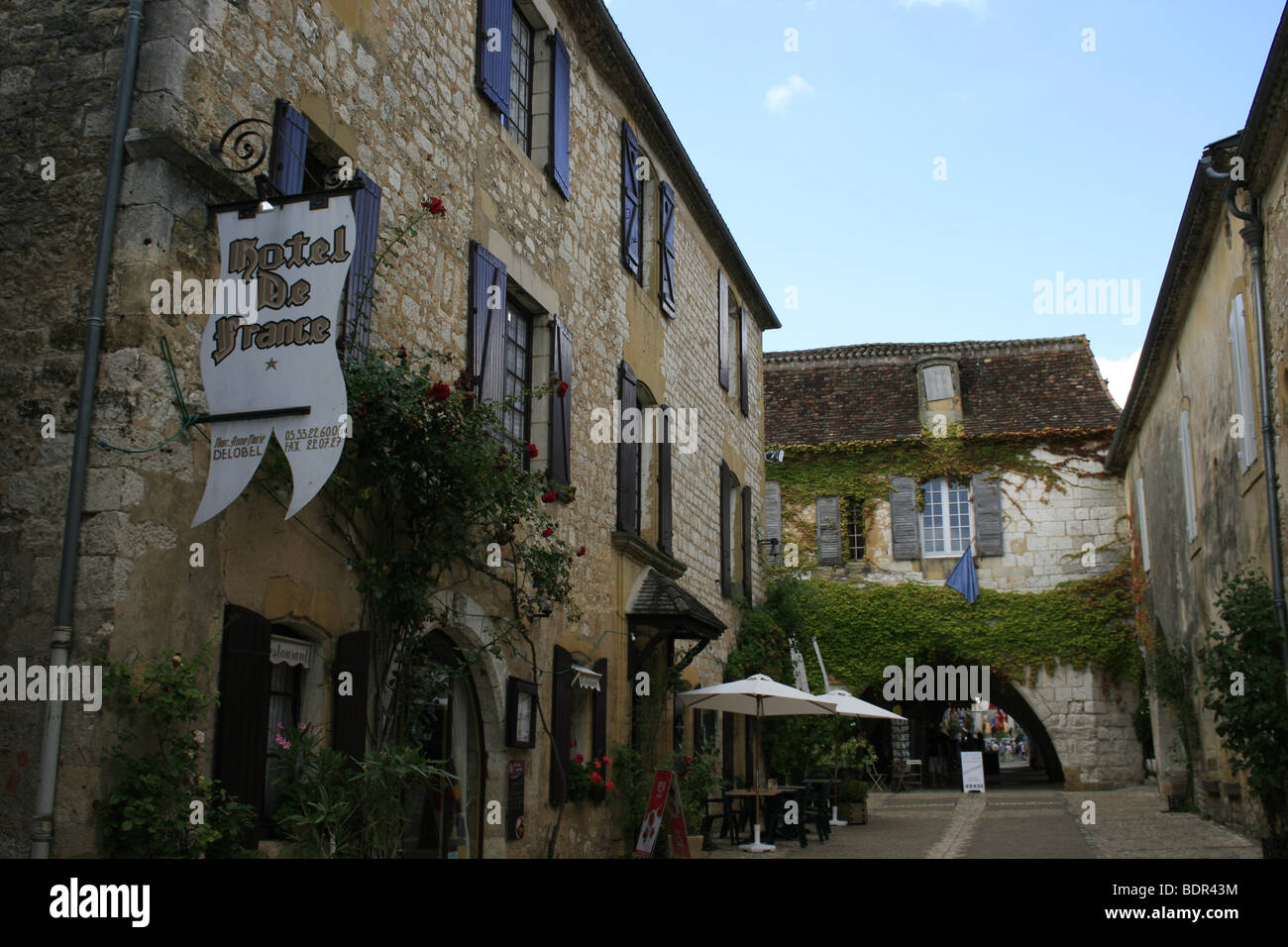 bastide of Monpazier, Dordogne Stock Photo