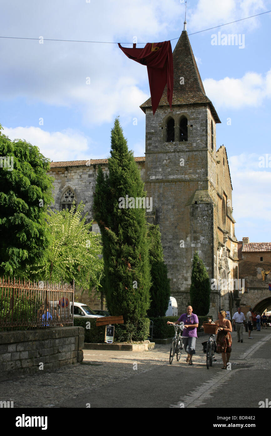 bastide of Monpazier, Dordogne, France Stock Photo