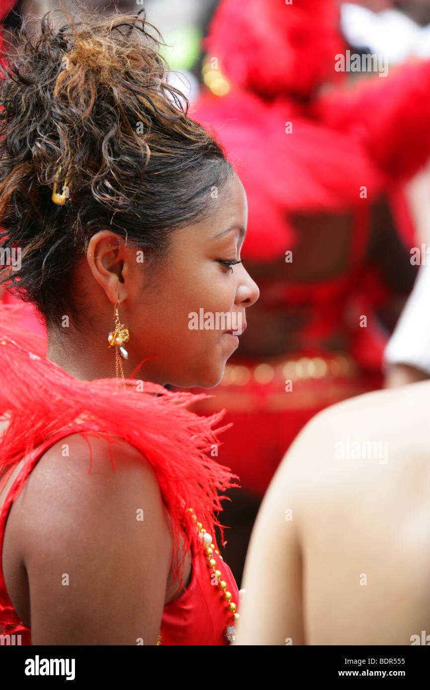 Caribbean Girl at the Notting Hill Carnival 2009 Stock Photo