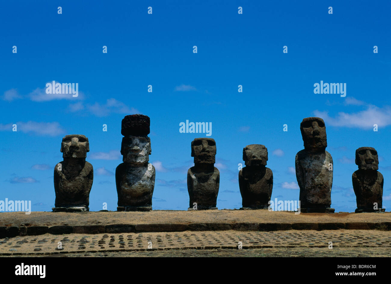 Stone sculptures Easter Island Stock Photo Alamy