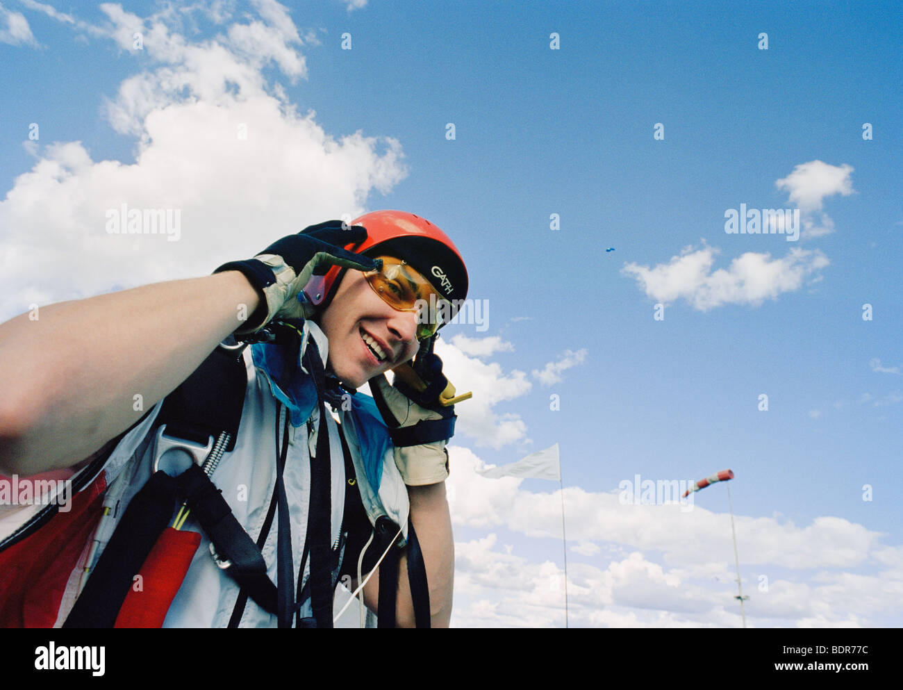 Parachute jumper Sweden Stock Photo Alamy