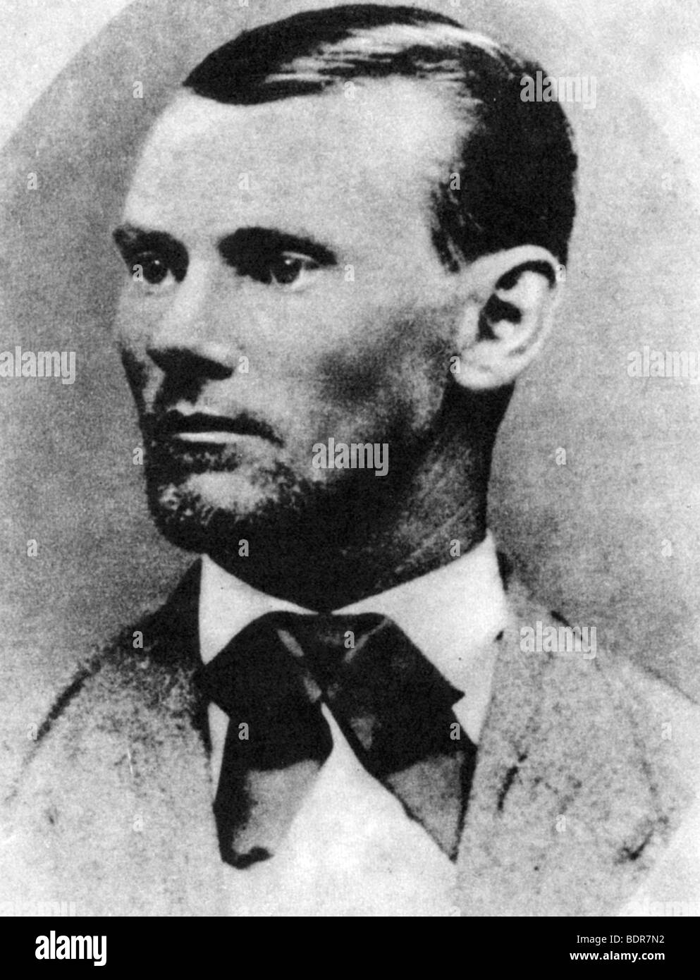 Jesse James, American outlaw, c1869-1882 (1954). Artist: Unknown Stock Photo