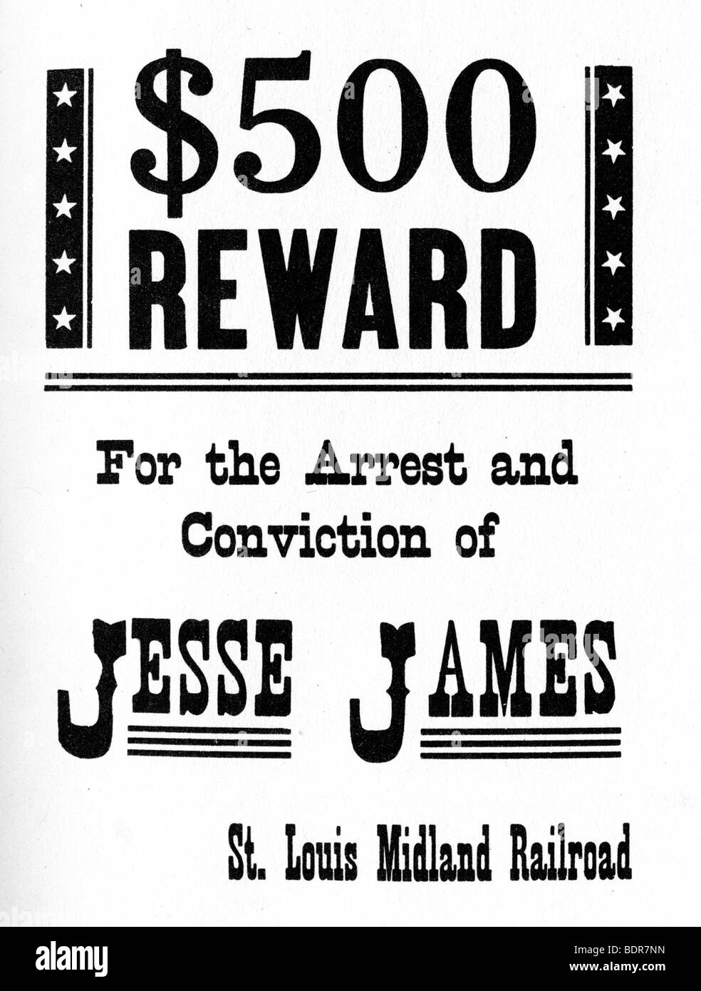 Wanted poster, c1868-1882 (1954). Artist: Unknown Stock Photo