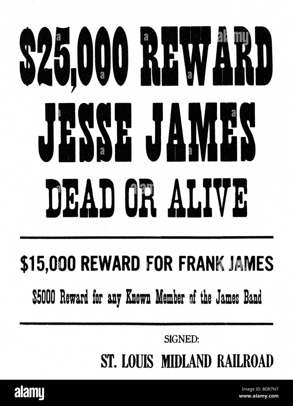 Wanted poster, c1868-1882 (1954). Artist: Unknown Stock Photo