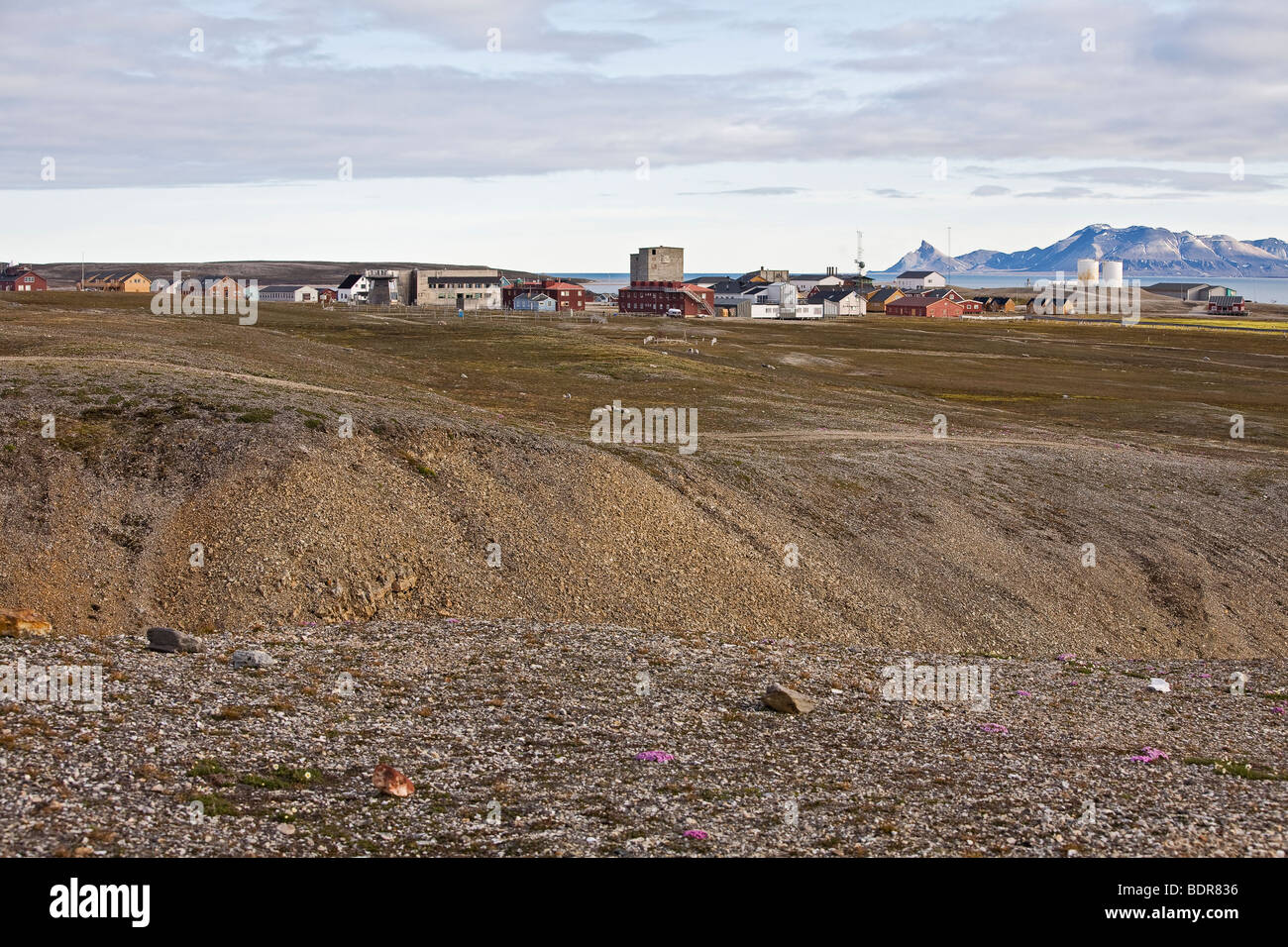 A field station in Svalbard, Norway. Stock Photo