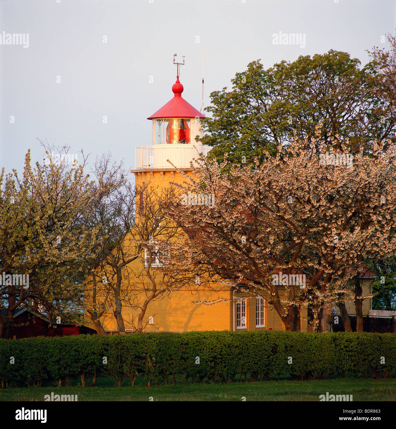 A lighthouse, M¯n, Denmark. Stock Photo