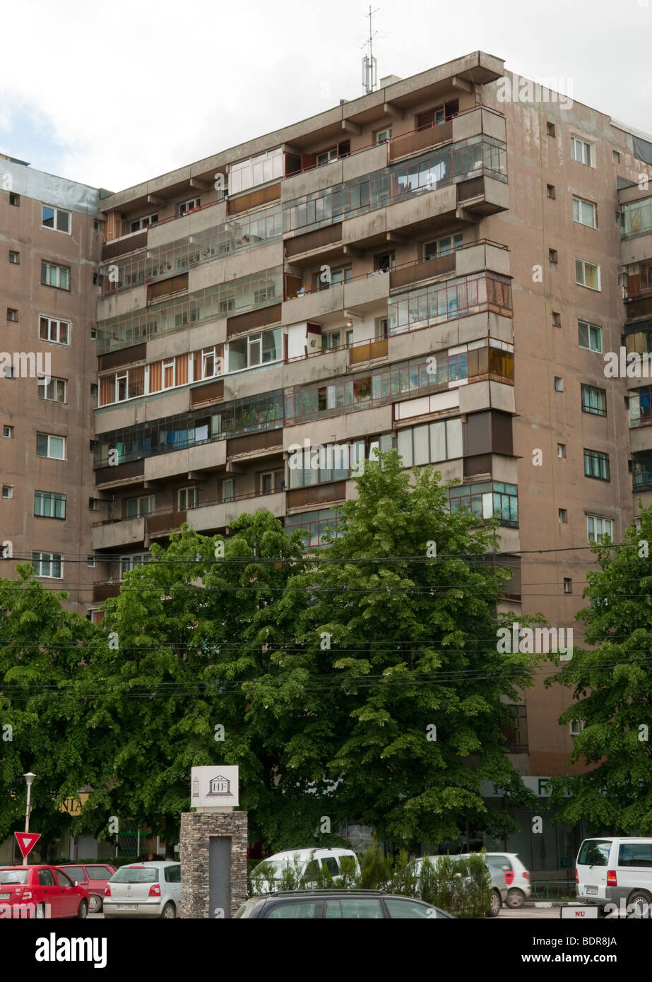 Housing block in Ploiesti Romania Eastern Europe Stock Photo