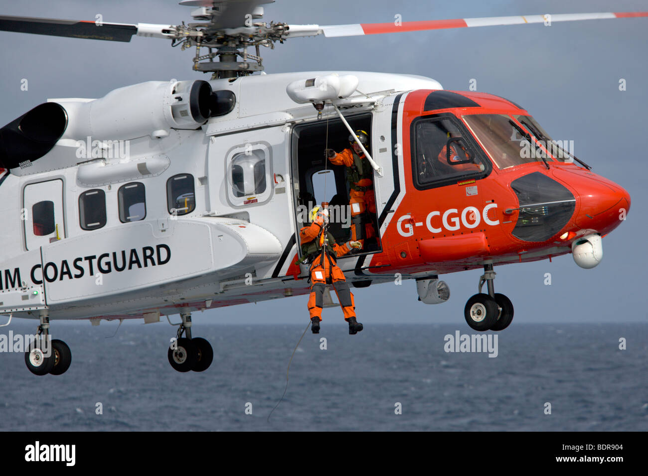 coast guard air sea rescue Stock Photo