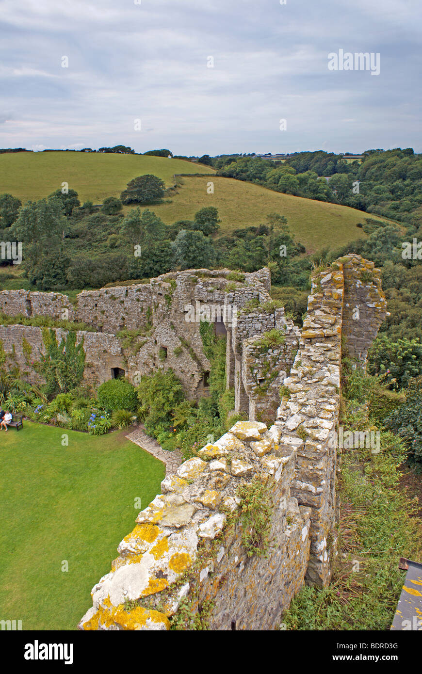 Manorbier Castle in Pembrokeshire West Wales