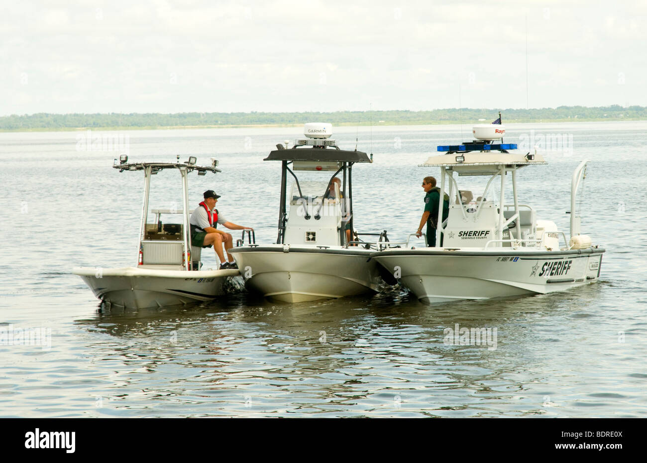 Sheriff boats on patrol, Lake Monroe Sanford, Florida Stock Photo Alamy