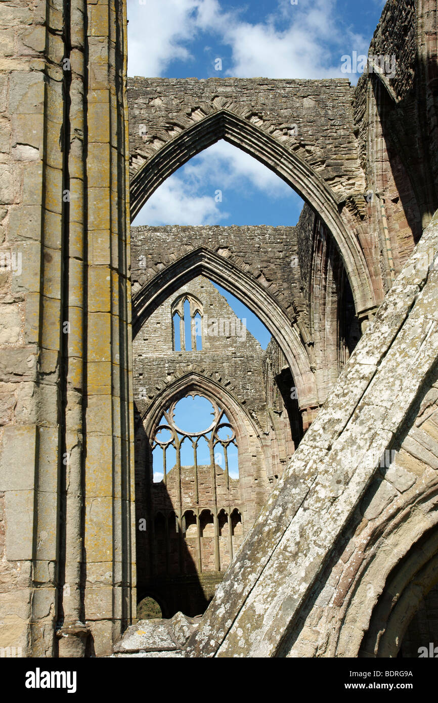 Tintern Abbey in Monmouthshire South Wales Stock Photo