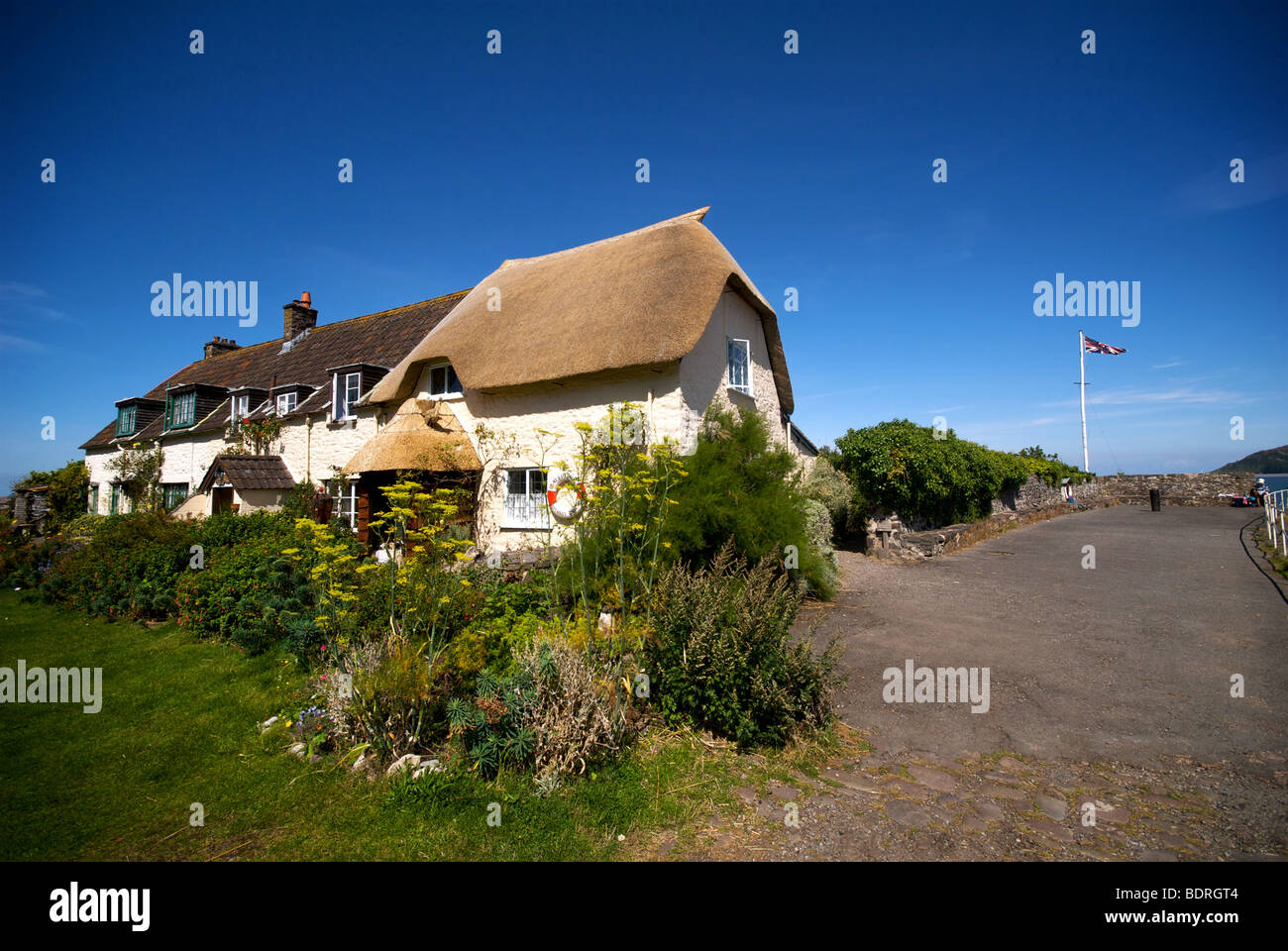 Porlock Weir Dorset UK Harbour Harbor Houses Stock Photo Alamy