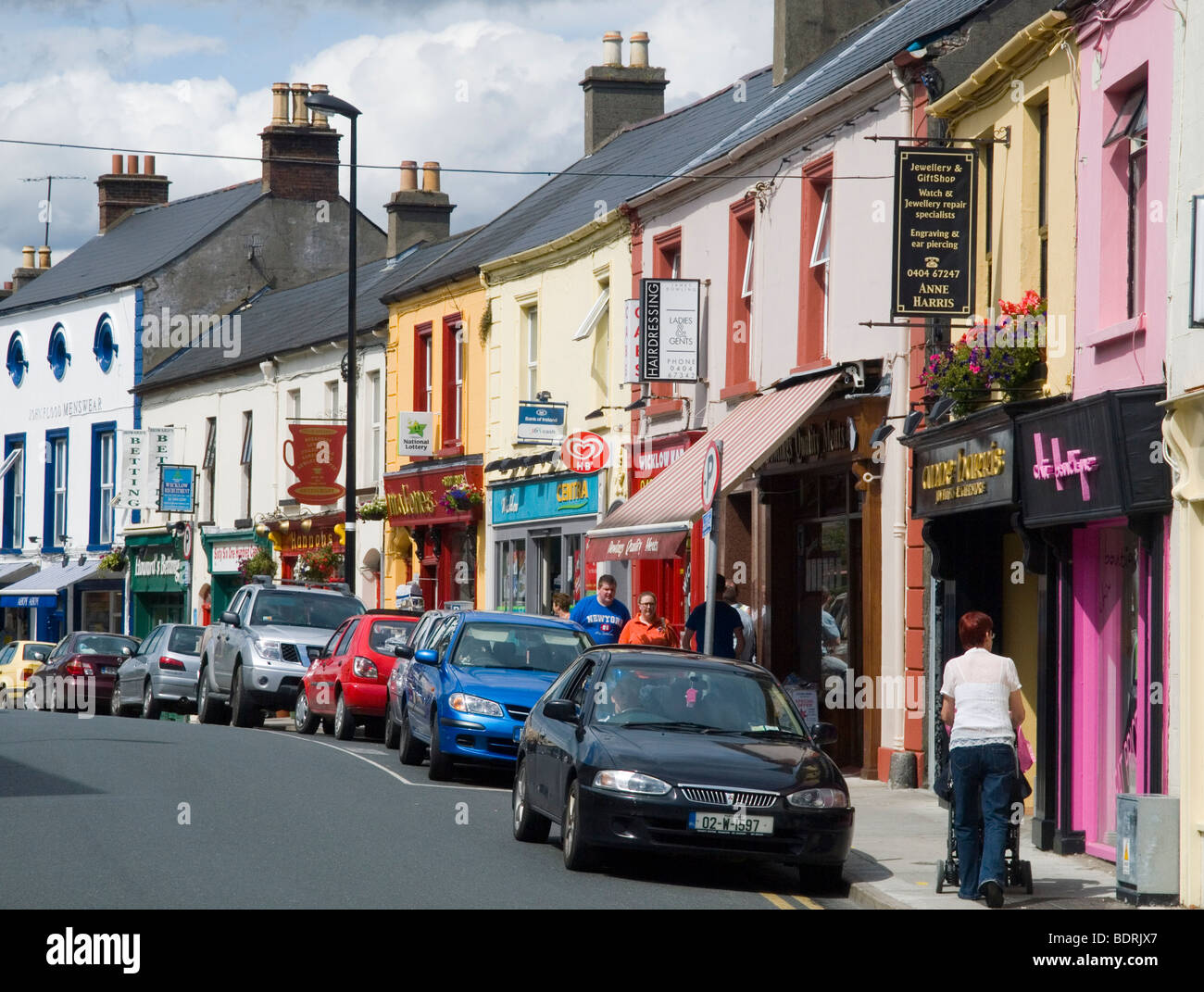 The main shopping street in the town of Wicklow, County Wicklow Ireland