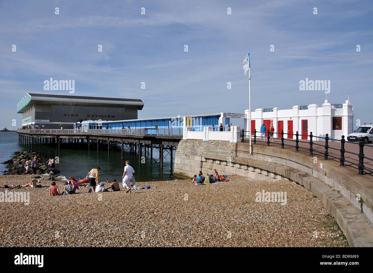 Beach and Pier, Herne Bay, Kent ,England, United Kingdom Stock Photo