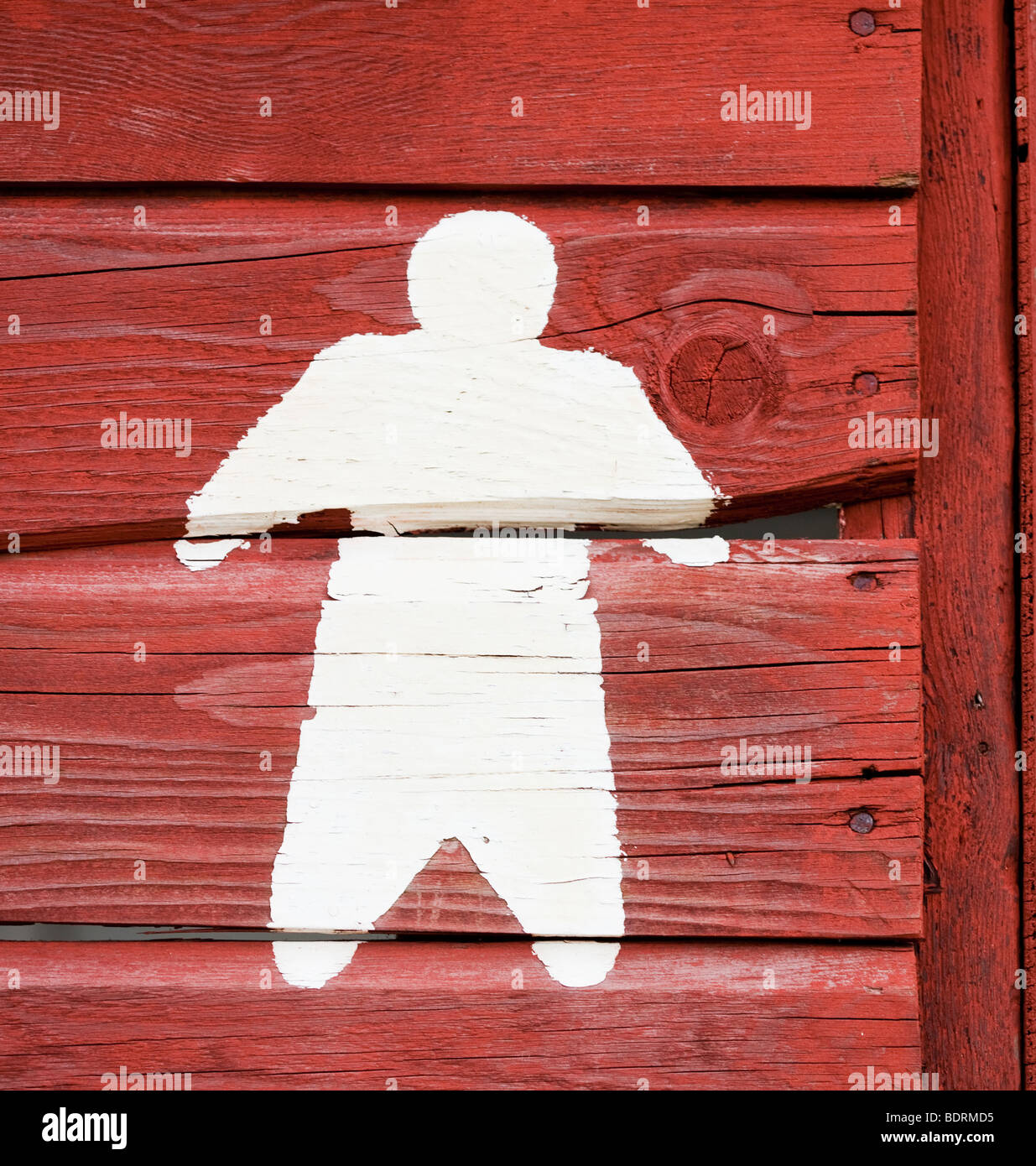 Male sign on wall. Stock Photo