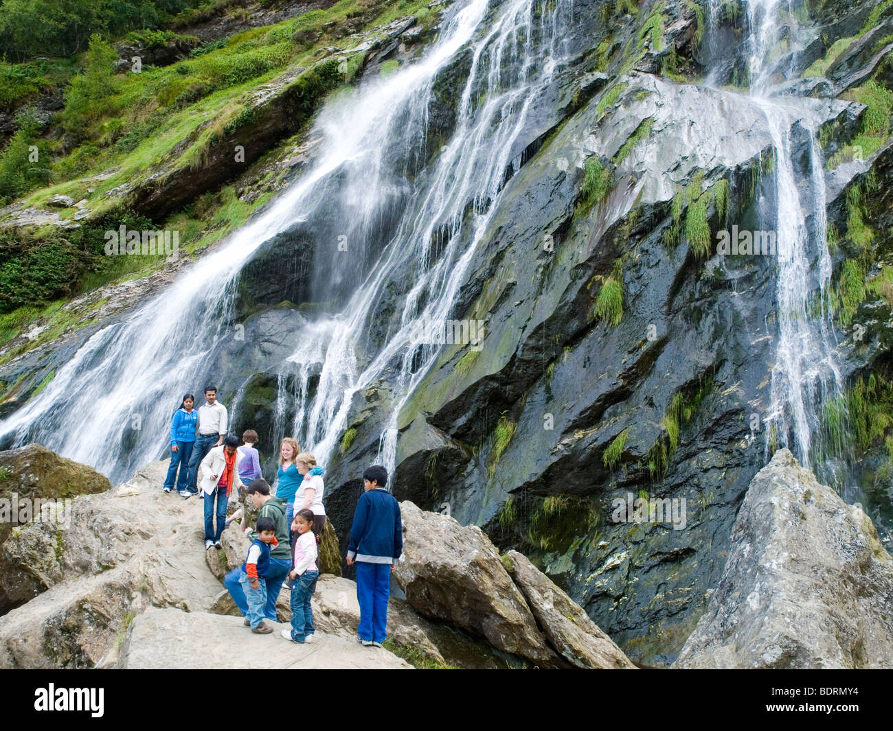 The Powerscourt Waterfall, part of the Powerscourt Estate House and ...