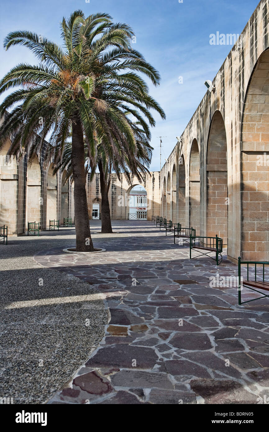 Barrakka Garden, park in Valletta, Malta island Europe Stock Photo