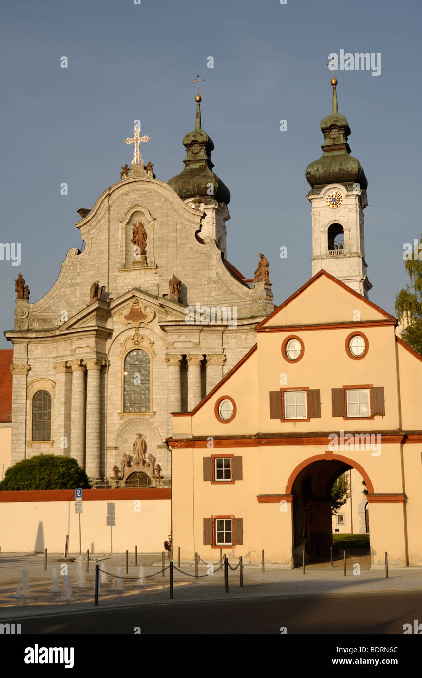 Baroque cathedral in Zwiefalten, Swabian Alb, Baden-Wuerttemberg, Germany, Europe Stock Photo