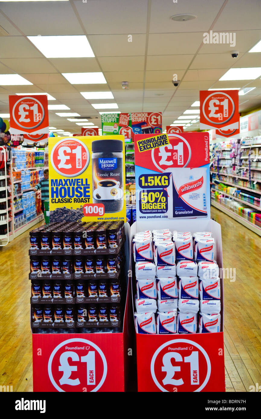 People shopping in the newly opened Poundland discount store