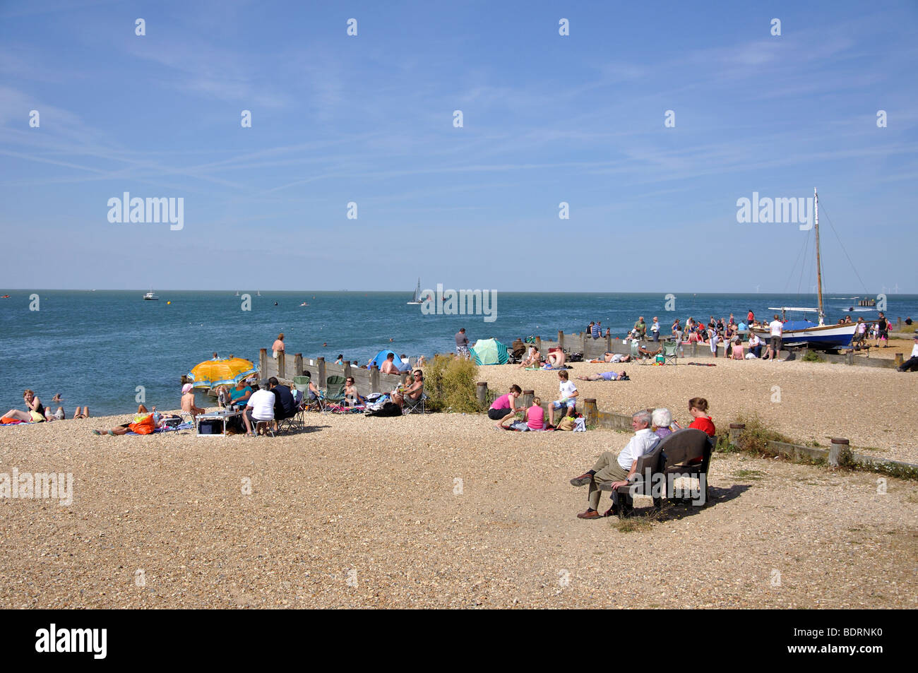 Beach view, Whitstable, Kent, England, United Kingdom Stock Photo