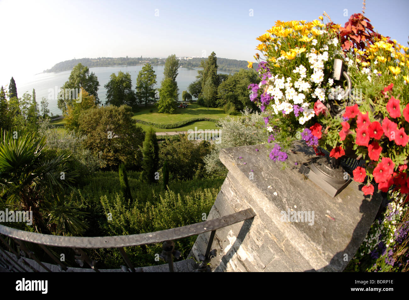 View from Mainau Island over Lake Constance, Baden-Wuerttemberg, Germany, Europe Stock Photo