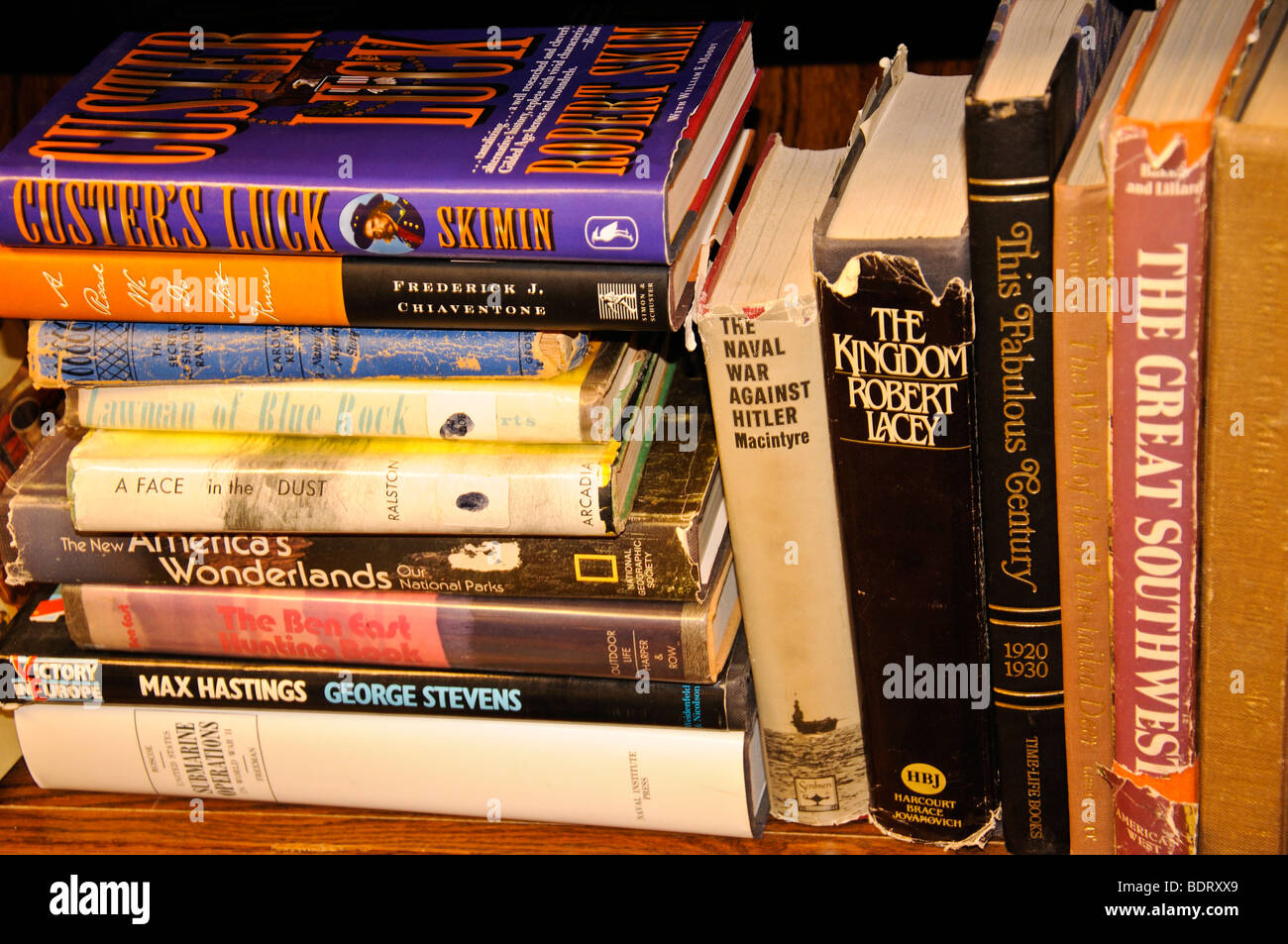 Old books in antiques shop Stock Photo Alamy