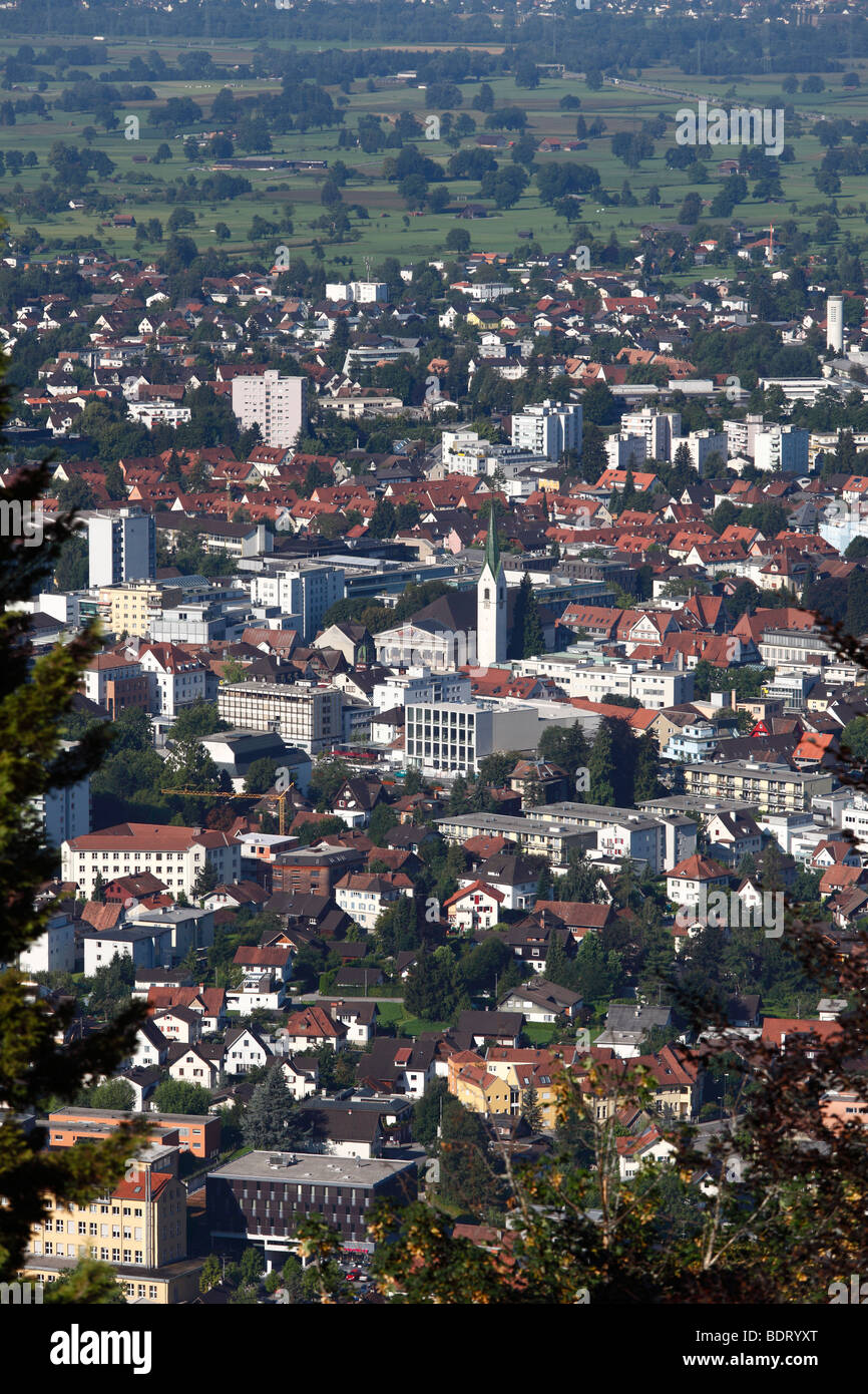 Dornbirn, view from Dreilaenderblick lookout point, Vorarlberg, Austria, Europe Stock Photo