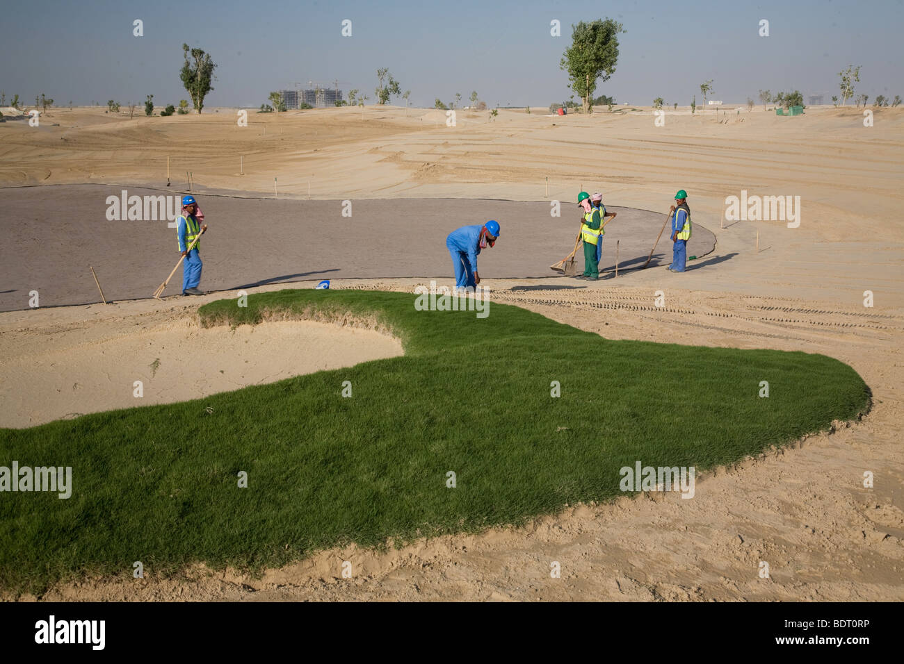 Jumeirah Golf Estates Construction Dubai Uae Stock Photo Alamy