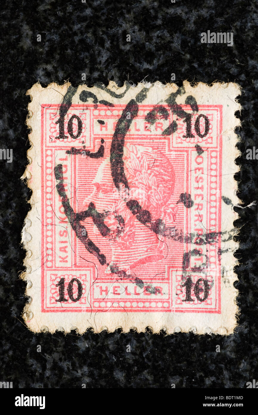 Postage stamp Austria, Franz Josef Stock Photo Alamy