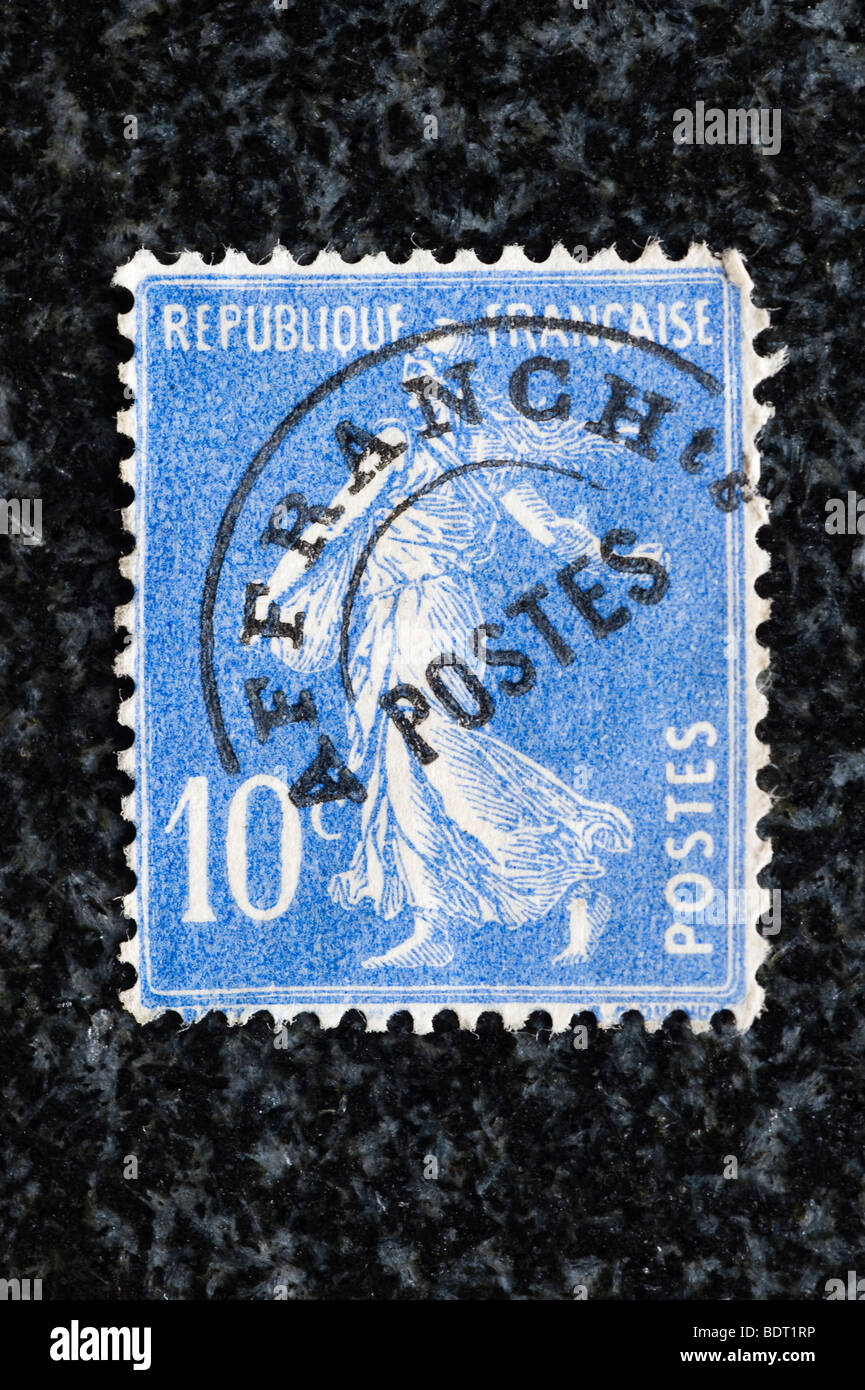 Republique Francaise 10c postage stamp Stock Photo