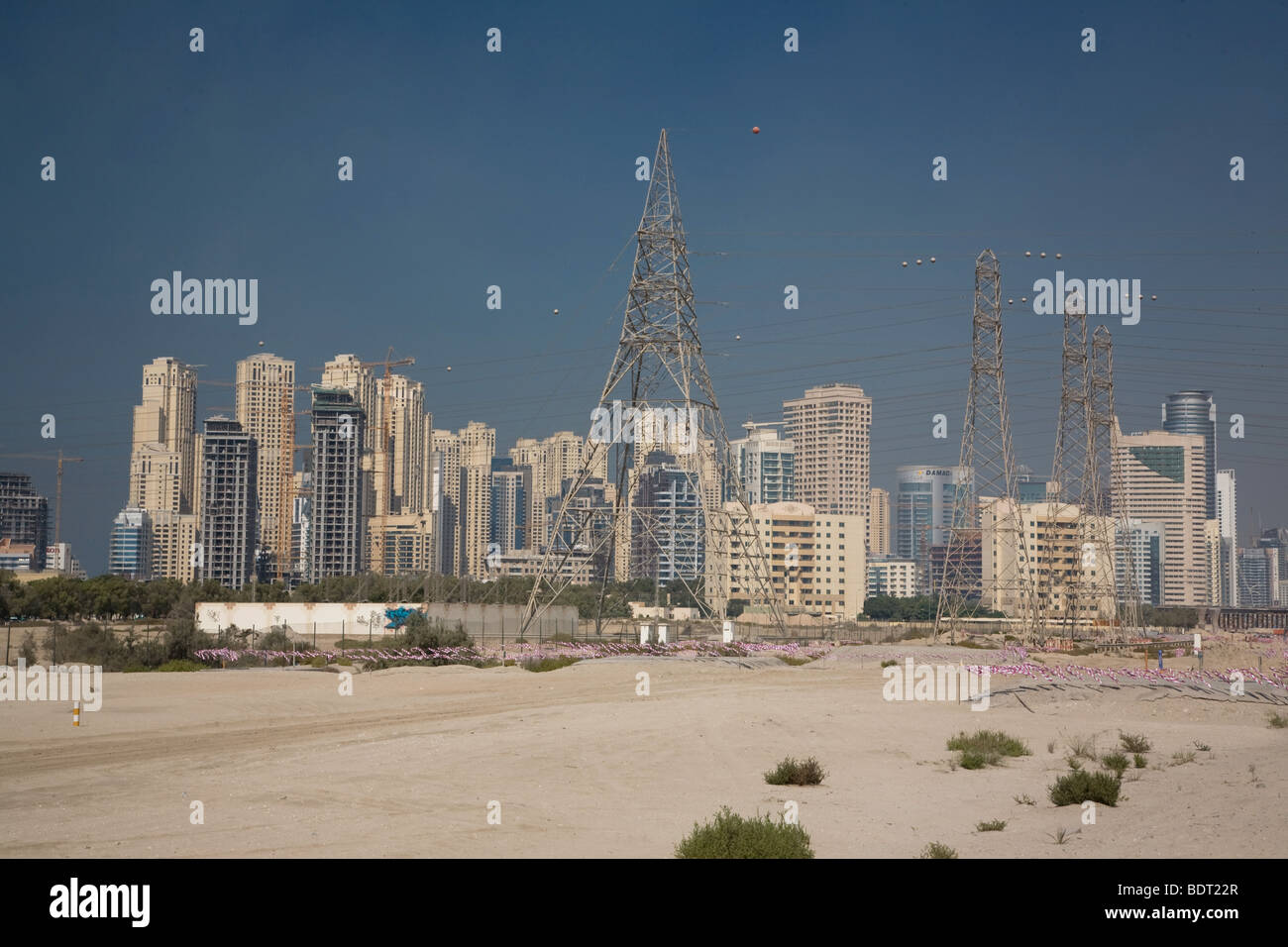 Transmission electricity power plant middle east Stock Photo Alamy