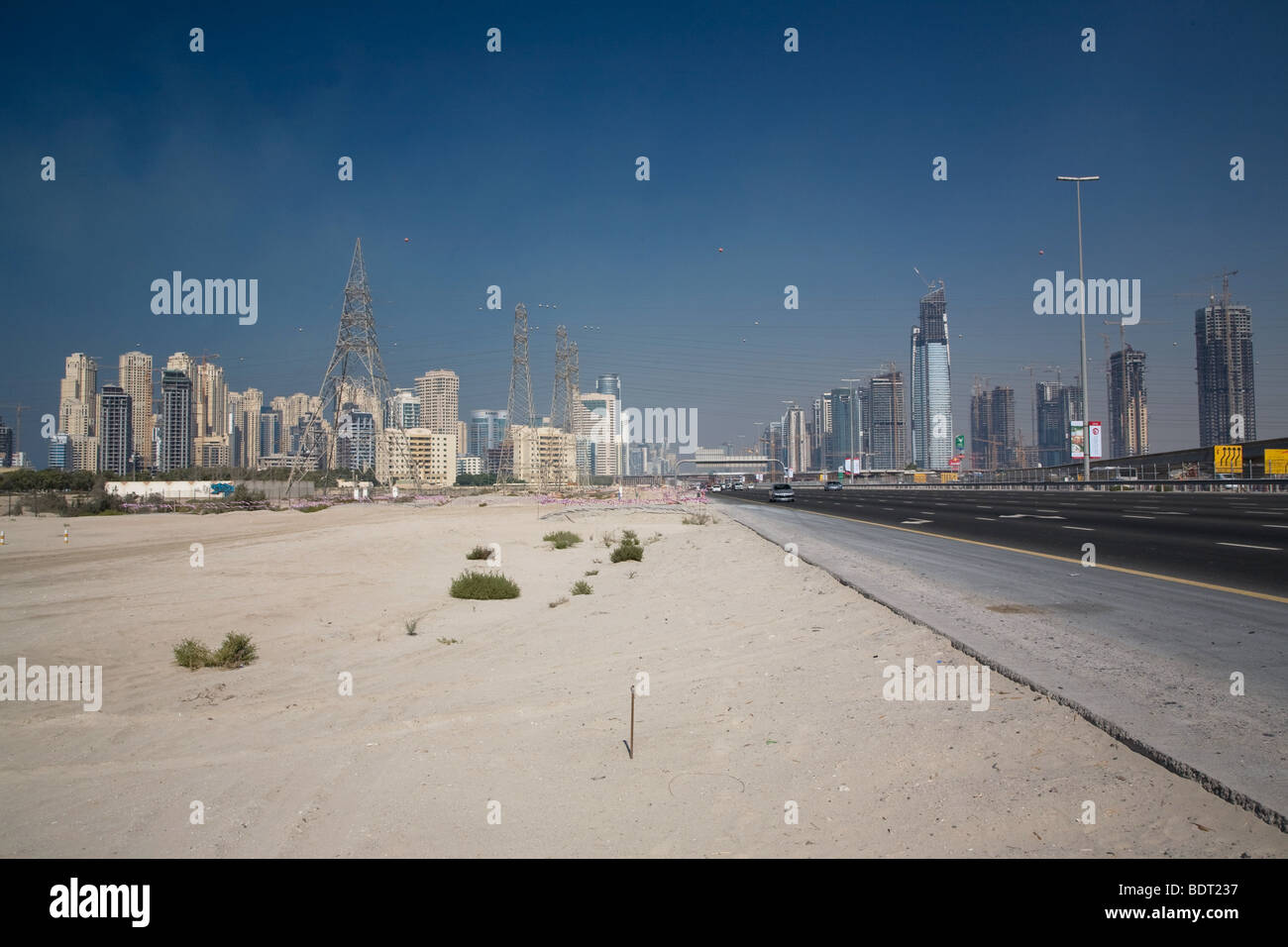 Transmission electricity power plant middle east Stock Photo Alamy