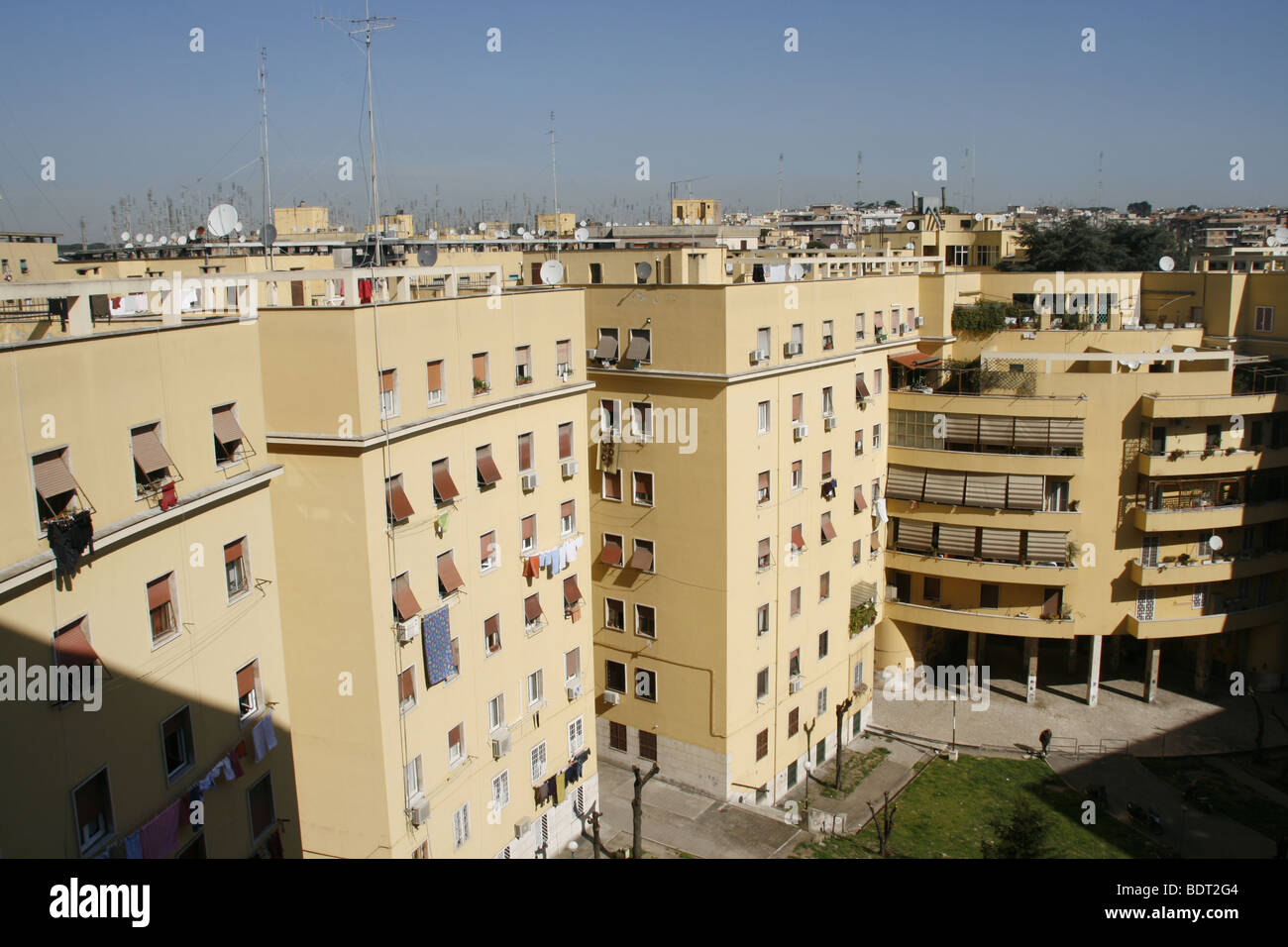 high rise housing apartment blocks in rome italy Stock Photo Alamy