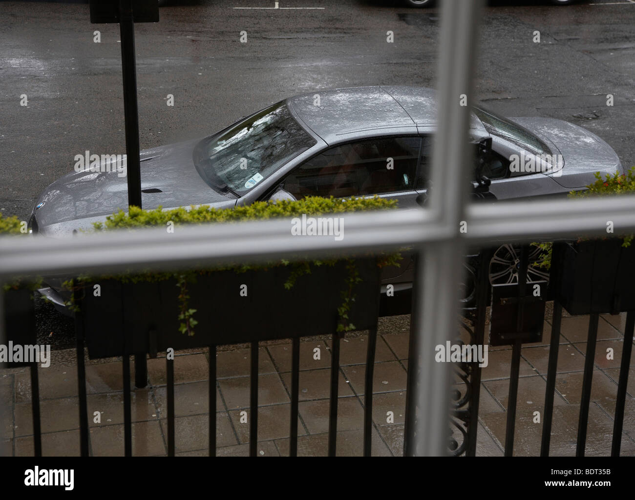 BMW parked on London street Stock Photo