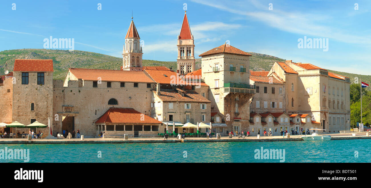 Trogir Harbour front with Medieval buildings - Croatia Stock Photo