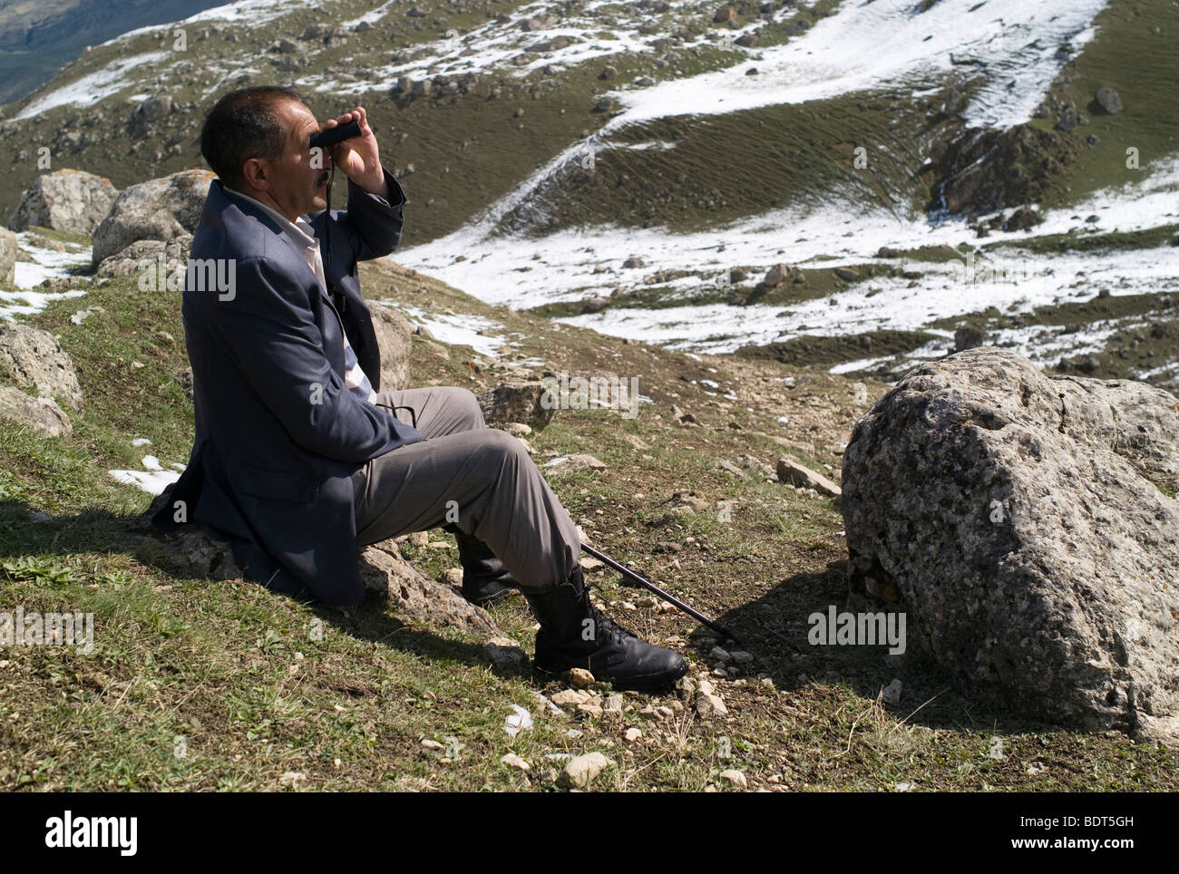 Man from the Caucasian mountains of Azerbaijan. Stock Photo