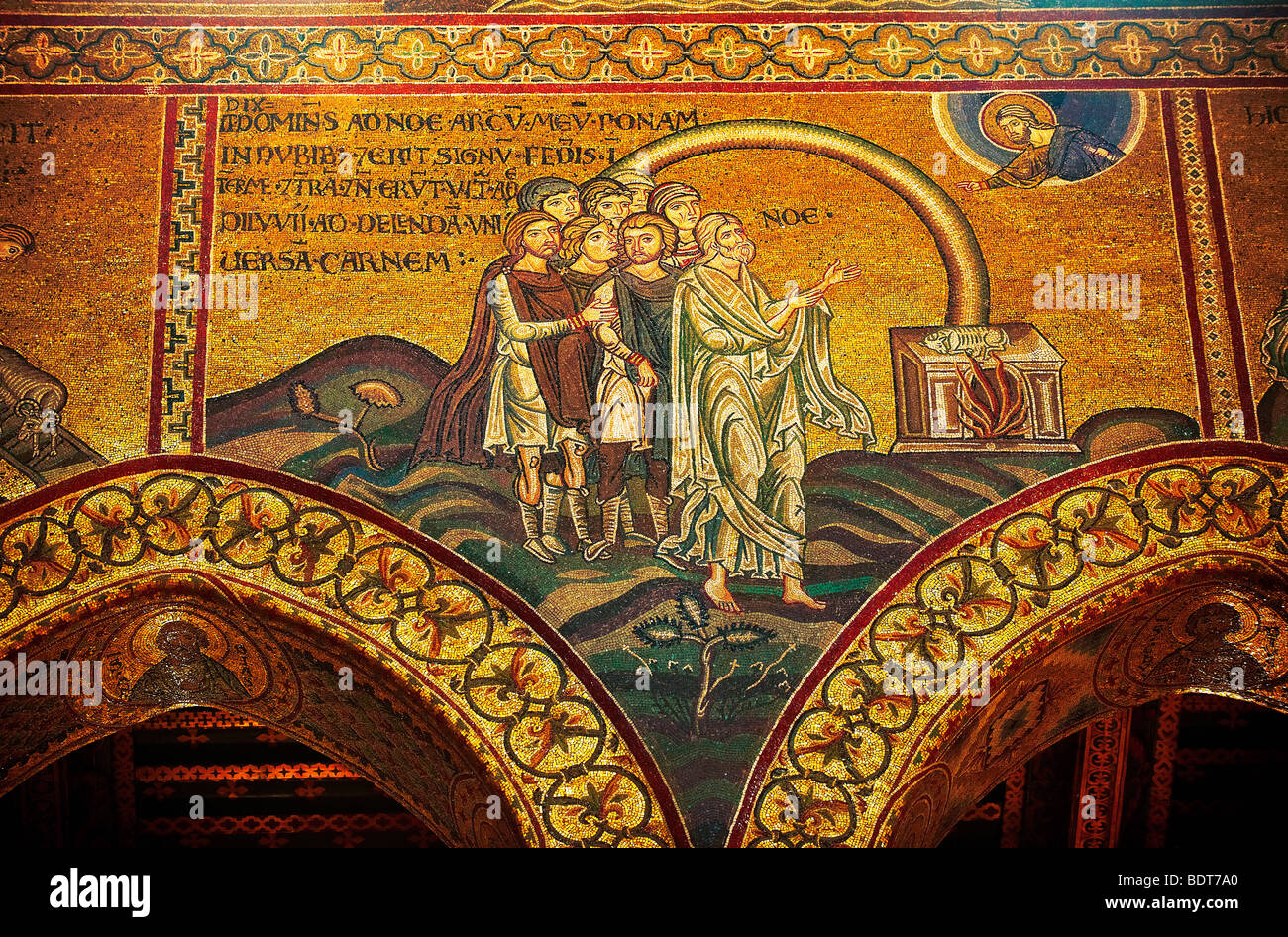 Byzantine mosaics in the Cathedral of Monreale - Palermo - Sicily Stock Photo