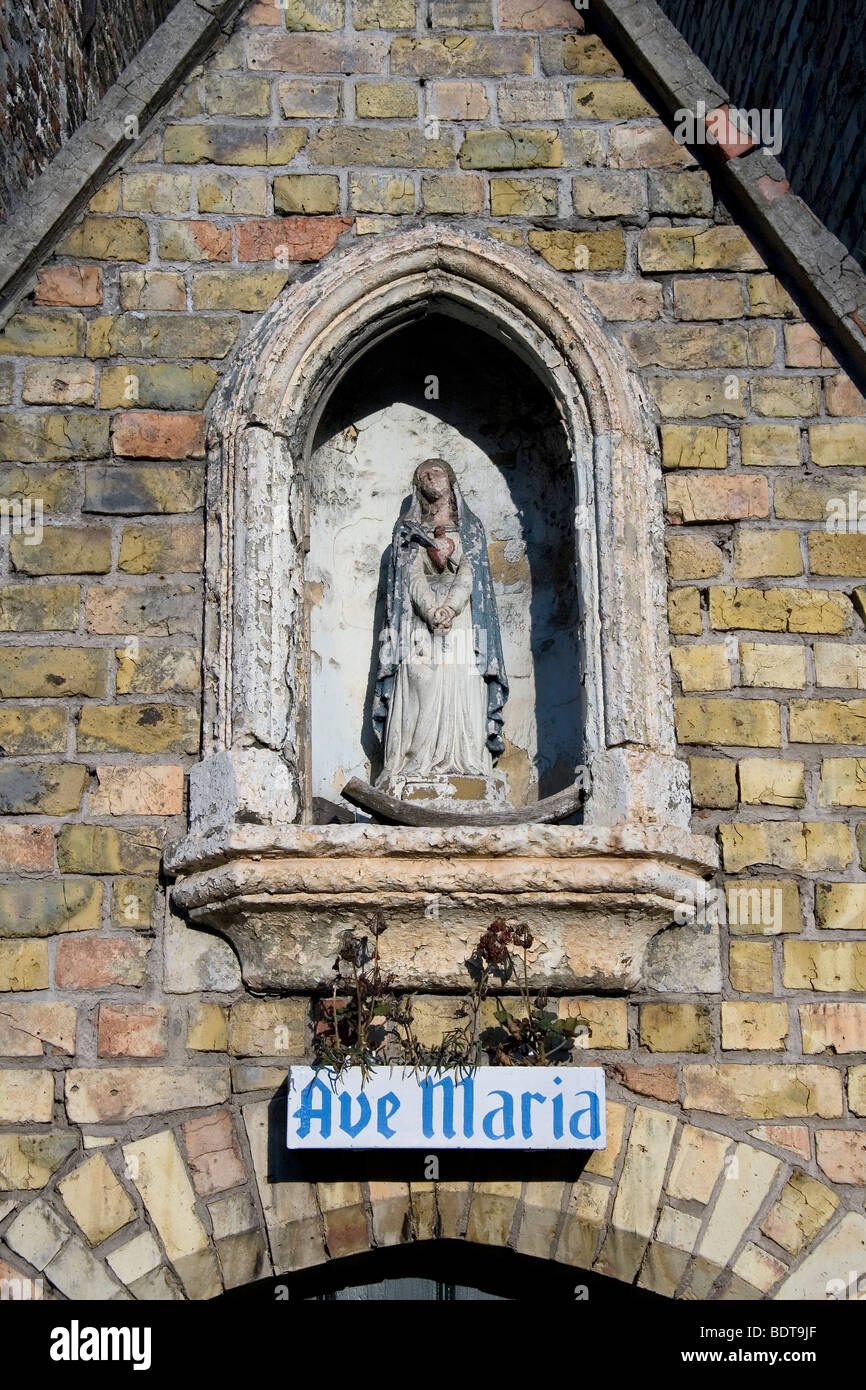 Votive statue of Mary in Bruges Stock Photo