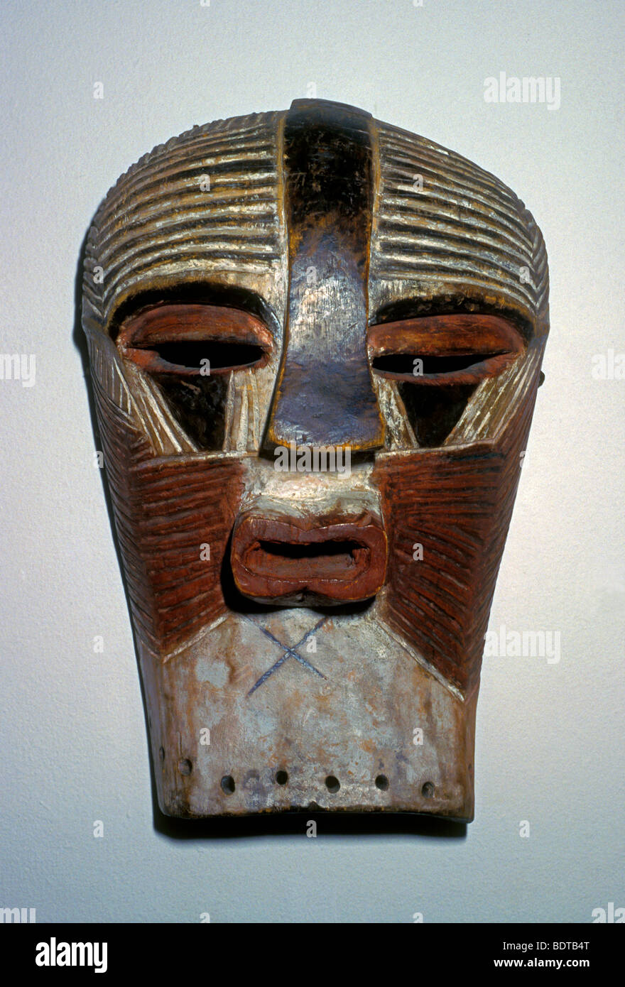 dance mask, mask, made of wood, 41x25x18 cm, National Gallery, city of Harare, Harare, Harare Province, Zimbabwe, Africa Stock Photo