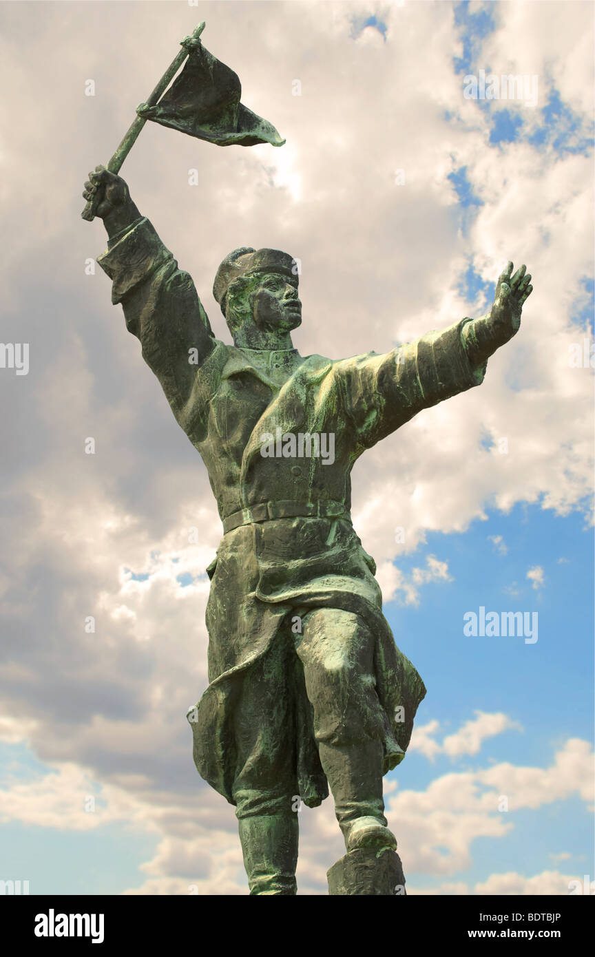 Osztyapenko Statue in the Memento Sculpture Park - Communist Sculptures museum - Budapest - Hungary Stock Photo