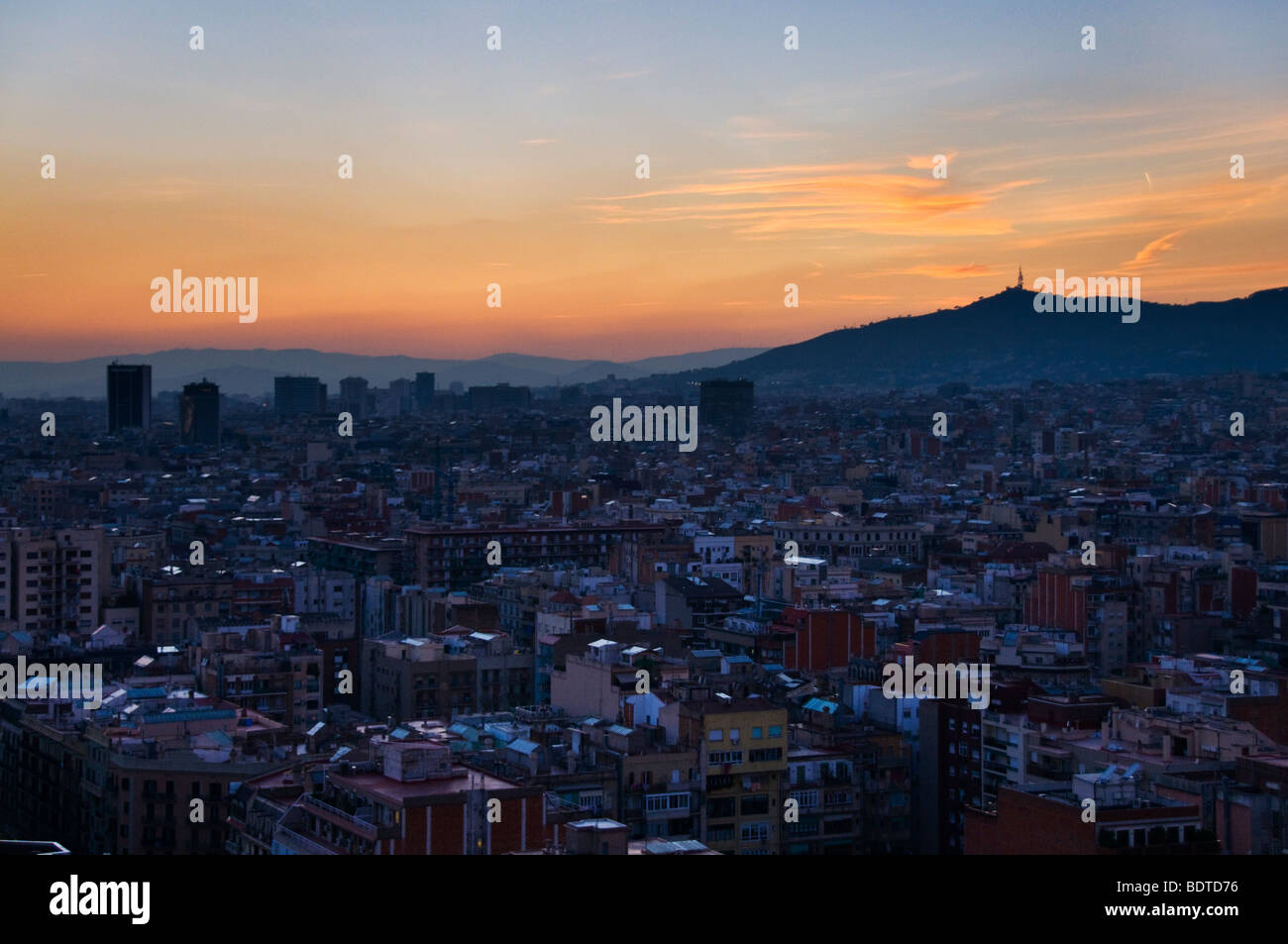 Cityscape view of Barcelona, Spain Stock Photo - Alamy