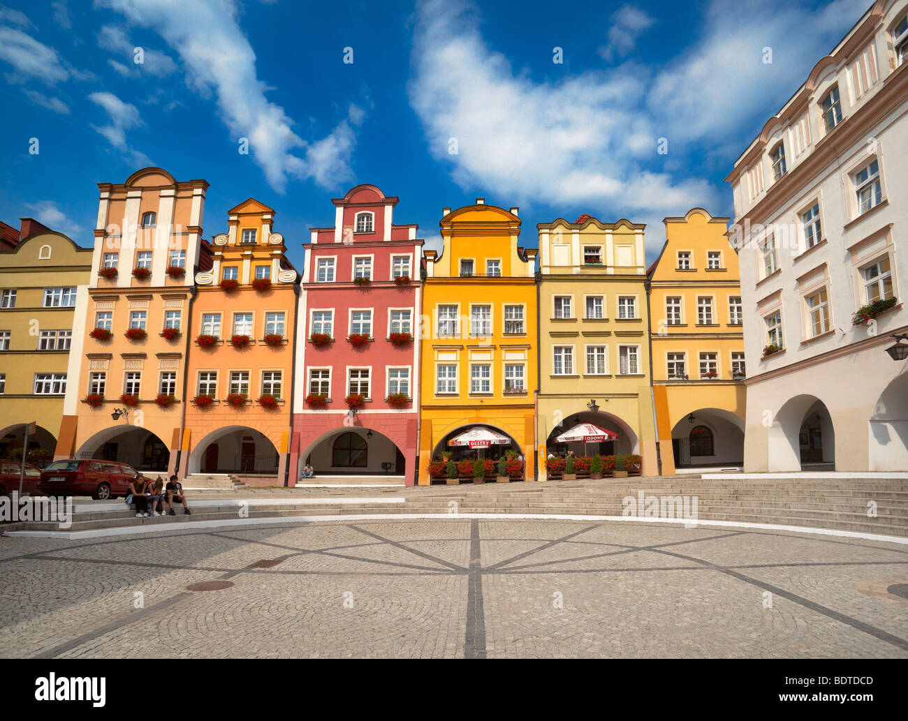 Market square in Jelenia Gora, Poland Stock Photo
