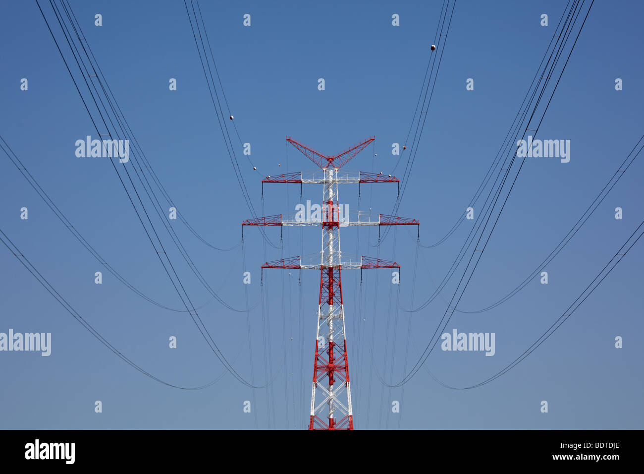 Electrical Tower, Strommast Stock Photo