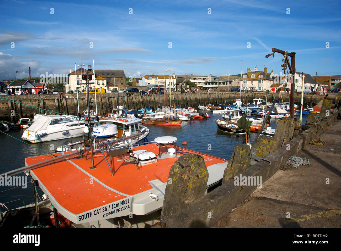 West Bay Dorset UK Harbour Harbor Sailing Fishing Boats Quay Public ...