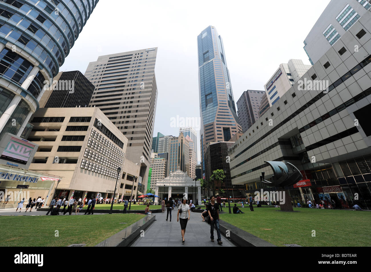 Raffles Place, Singapore Stock Photo Alamy