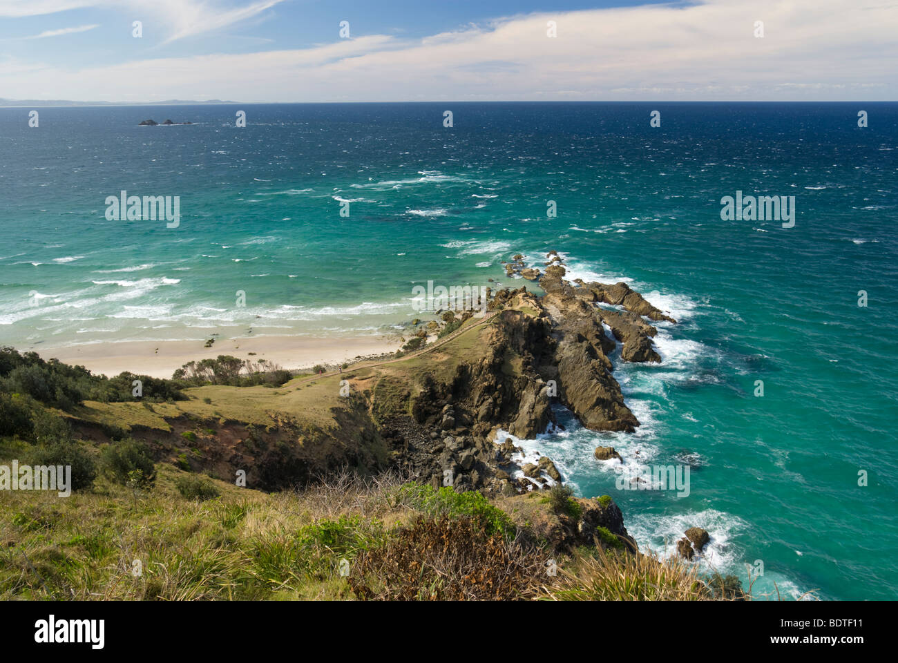 Easternmost point of Australian mainland, at Byron Bay Stock Photo