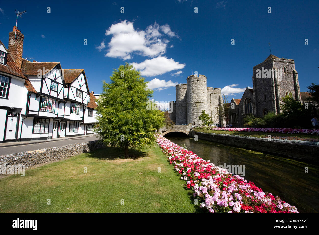 The westgate gardens and towers in Canterbury, Kent, UK Stock Photo Alamy